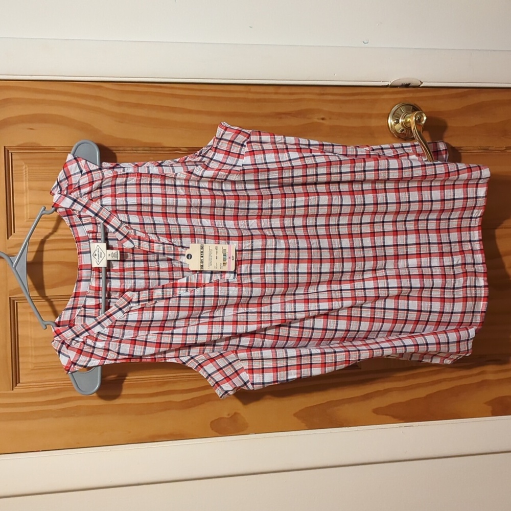 St. John's Bay / Red Plaid Tank